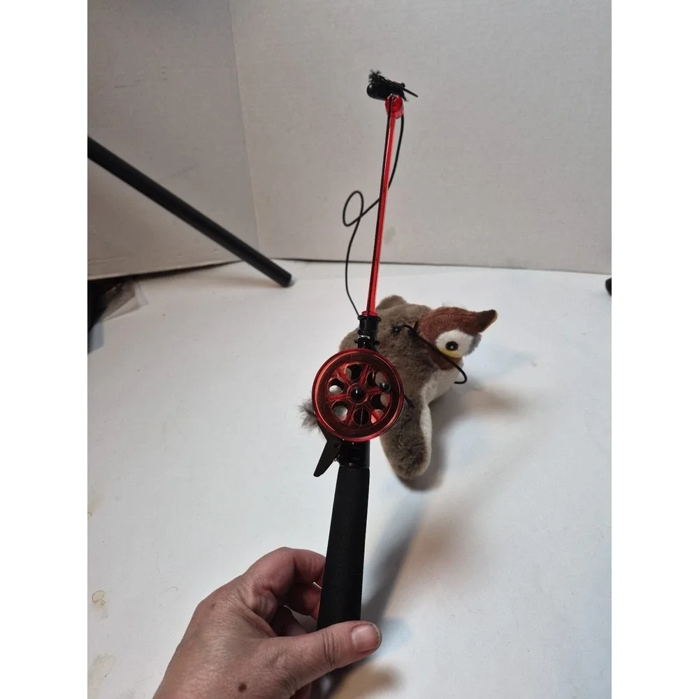 Bird Cat Toy Simulated Chirping Bird Interactive Rechargeable Flapping With Rod